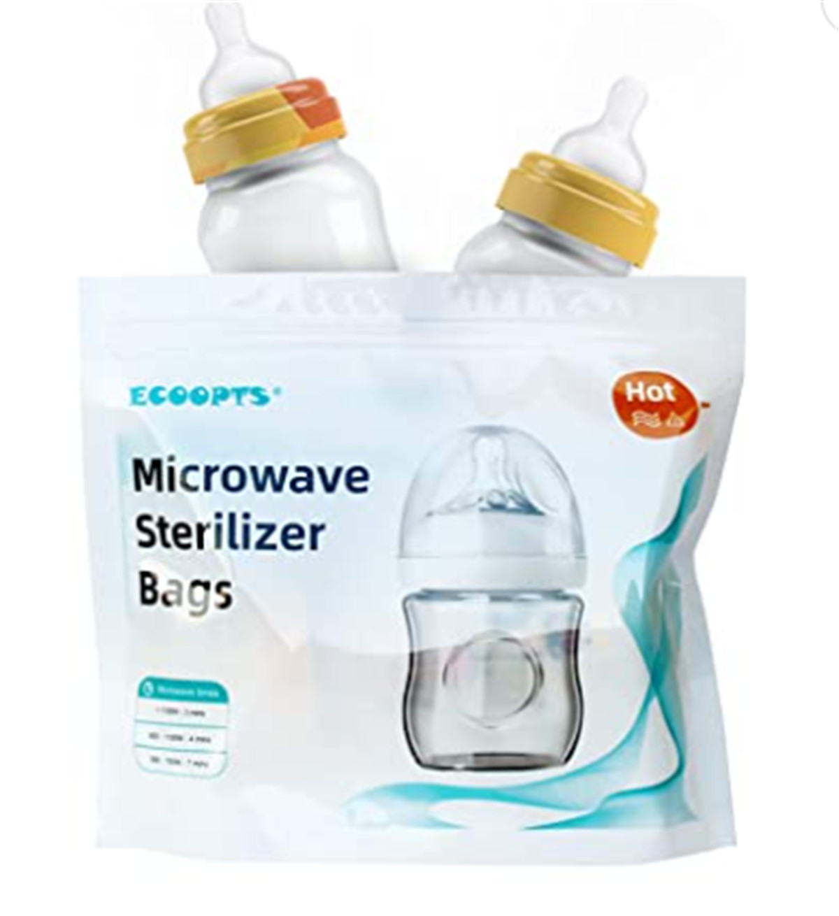 Vrećice za sterilizaciju bočica u mikrovalnoj pećnici Vrećice za sterilizaciju bočica za bebe - 400 upotreba - Parne vrećice za mikrovalnu pećnicu za dječje bočice za višekratnu upotrebu - Vrećice za sterilizaciju pumpice za dojenje - Vrećice za sterilizaciju u mikrovalnoj pećnici (5)