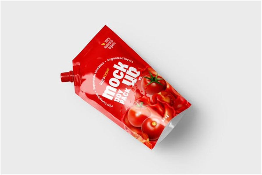 Corner Fitment Ketchup Sauce Pouches (4)
