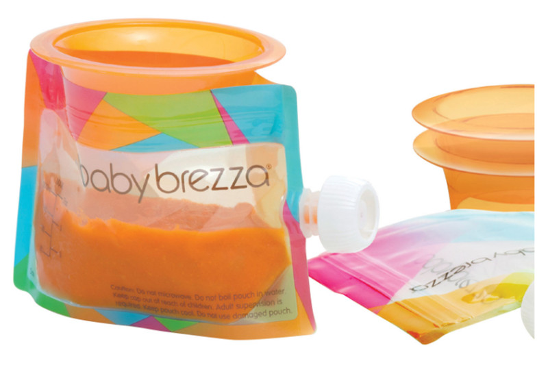 Reusable baby food bag squeezable washable baby food storage pouch packaging with double zipper lock (1)